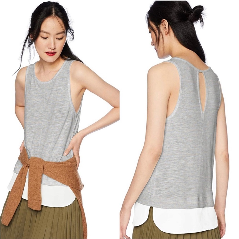 J. Crew layered tank top with keyhole back